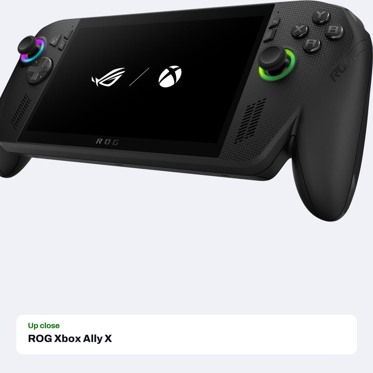 ROG Xbox Ally X (2025) Gaming Handheld - AMD Ryzen AI Z2 Extreme, 24GB RAM, 1TB SSD, close-up detail