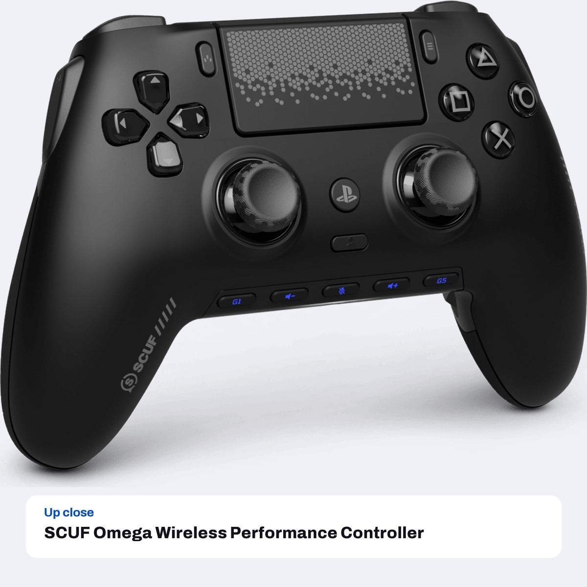 SCUF Omega Wireless Performance Controller for PS5 & PC (Black), close-up detail