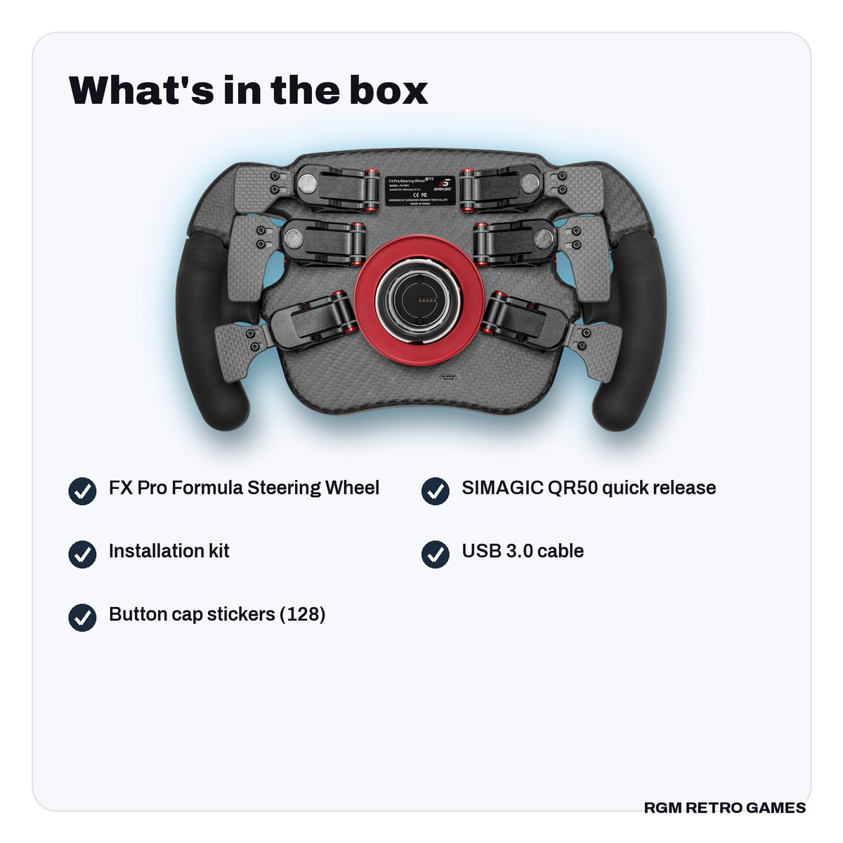 What's in the box with the Simagic FX Pro Formula Steering Wheel