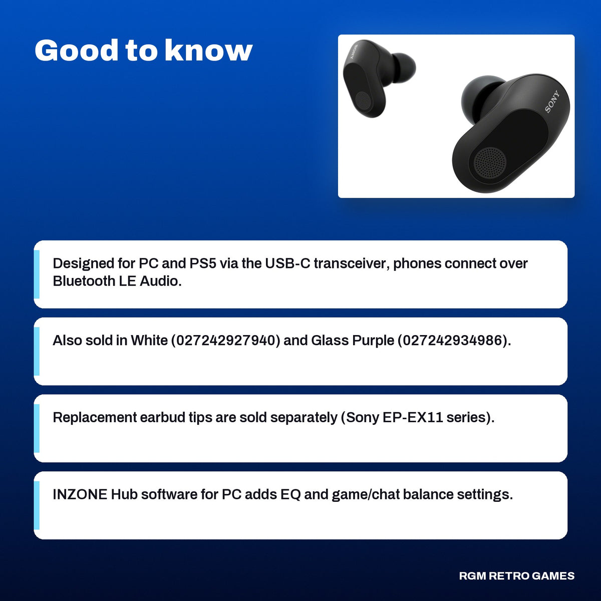 Sony INZONE Buds Truly Wireless Noise Canceling Gaming Earbuds - Black, good to know before you buy