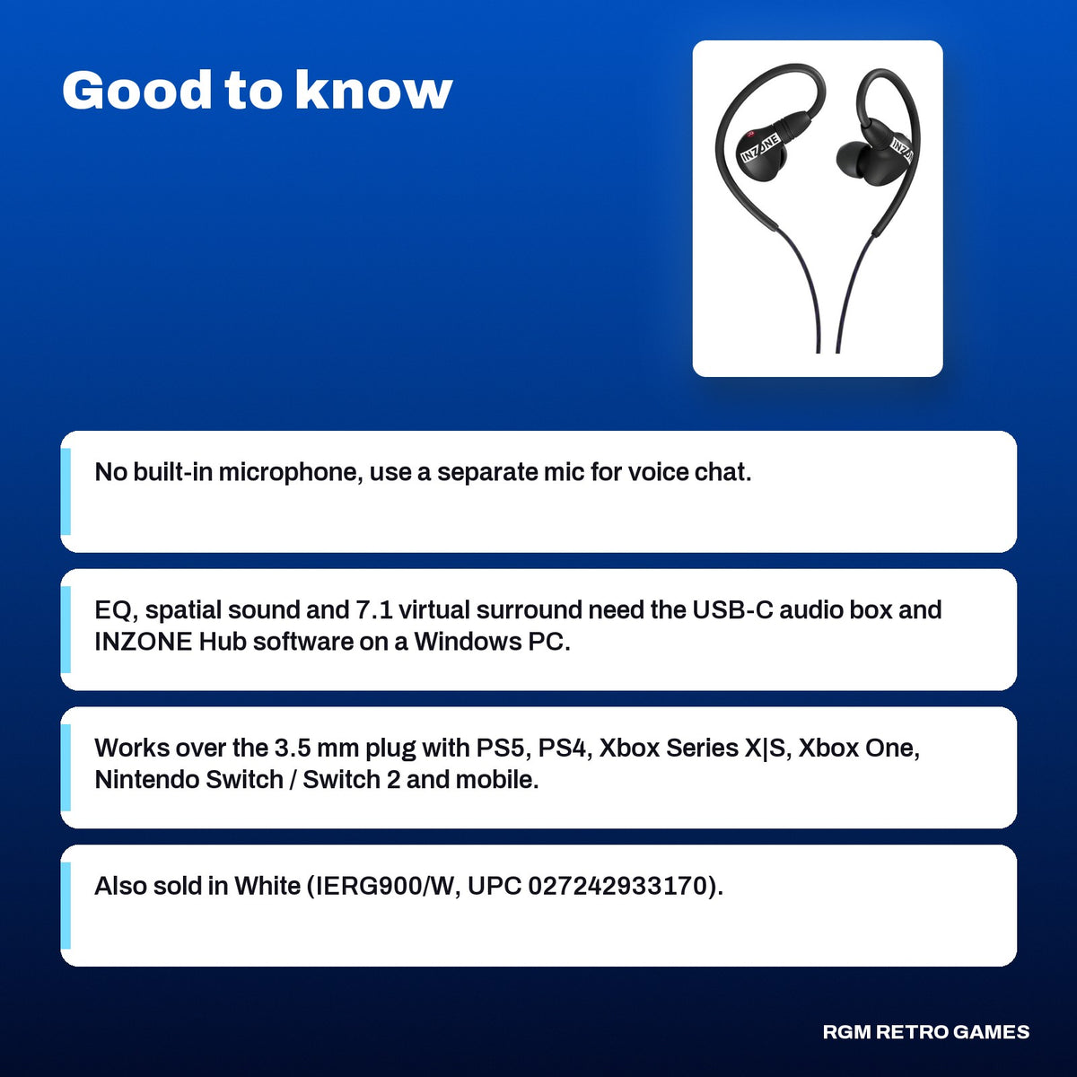 Sony INZONE E9 Wired In-Ear Monitor for Gaming - Black, good to know before you buy