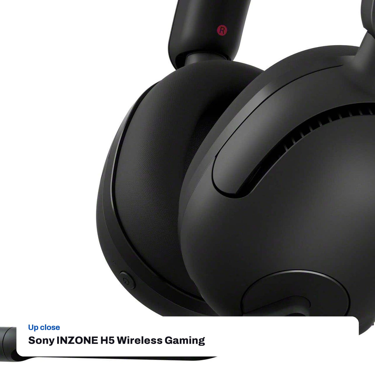 Sony INZONE H5 Wireless Gaming Headset (WH-G500, Black), close-up detail
