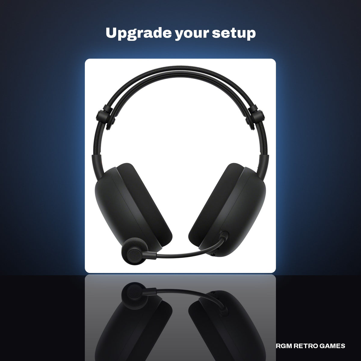 Sony INZONE H9 II Wireless Noise Canceling Gaming Headset - Black in a dark studio setting