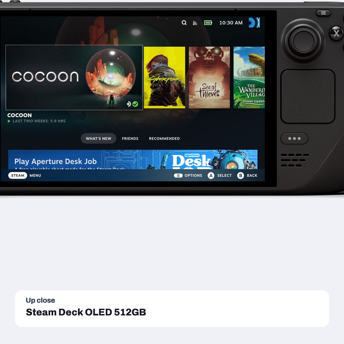 Steam Deck OLED 512GB, close-up detail