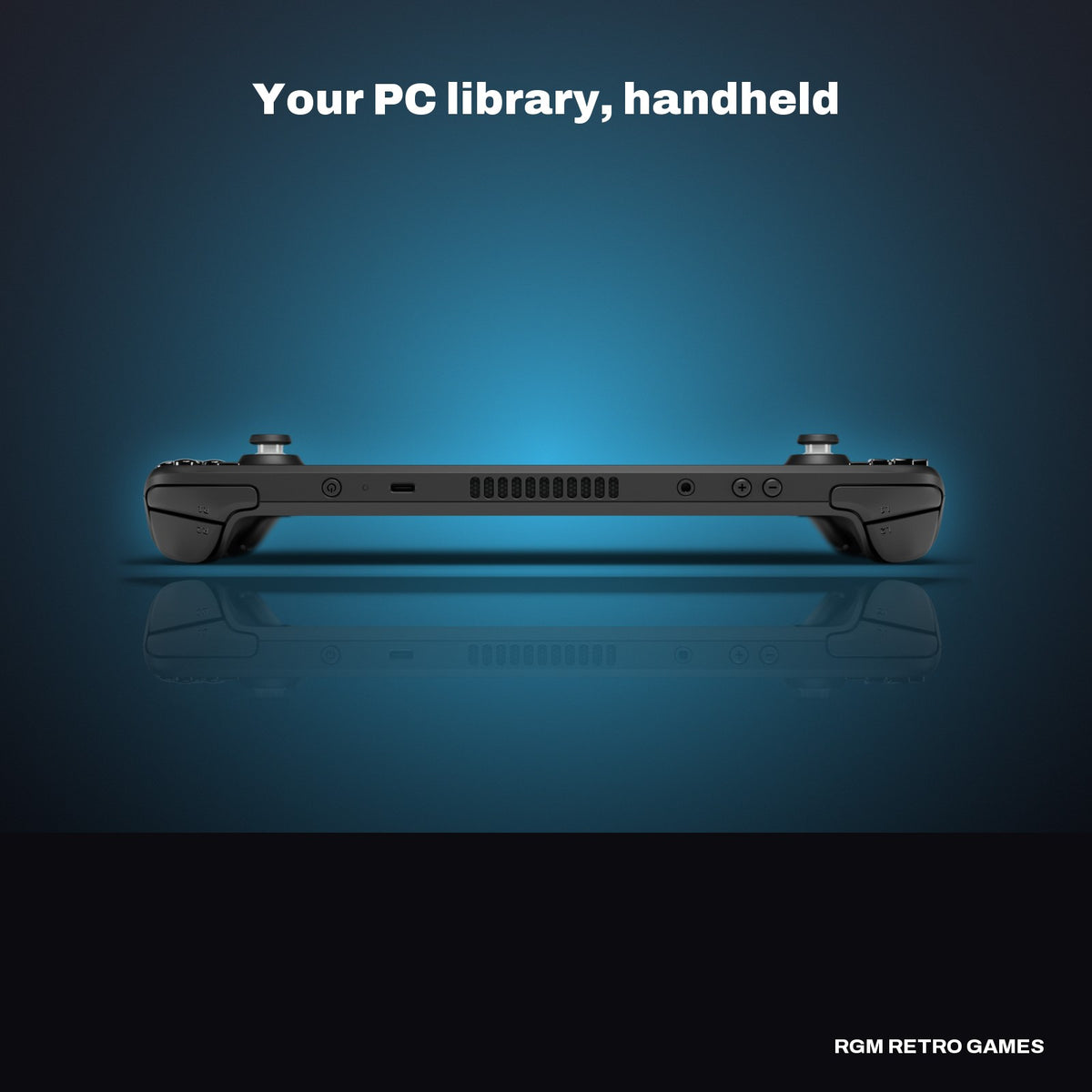 Steam Deck OLED 512GB in a dark studio setting