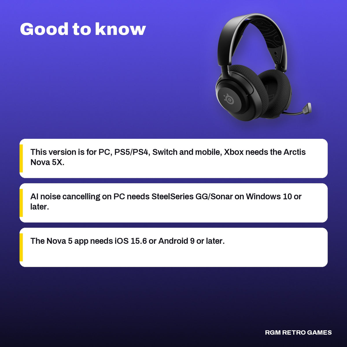 SteelSeries Arctis Nova 5 Wireless Multi-System Gaming Headset - Black, good to know before you buy