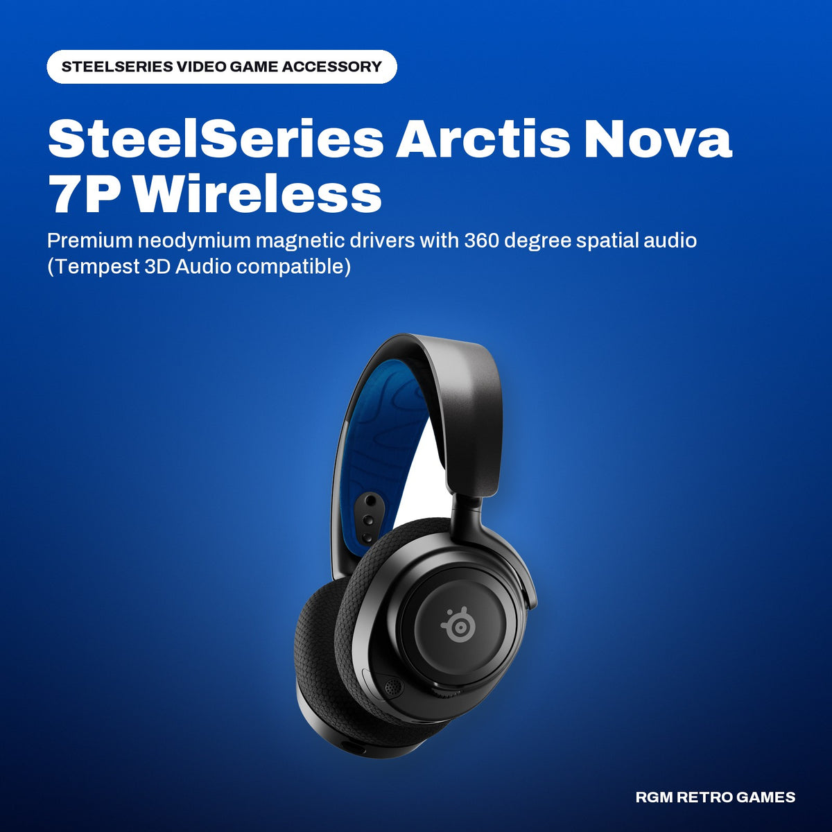 SteelSeries Arctis Nova 7P Wireless Multi-Platform Gaming Headset - Black in a SteelSeries color scene