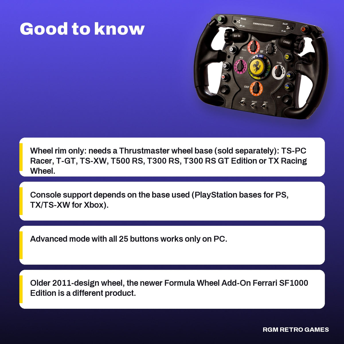 Thrustmaster Ferrari F1 Wheel Add-On, good to know before you buy