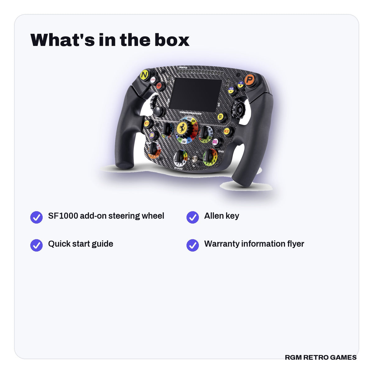 What's in the box with the Thrustmaster Formula Wheel Add-On Ferrari SF1000 Edition