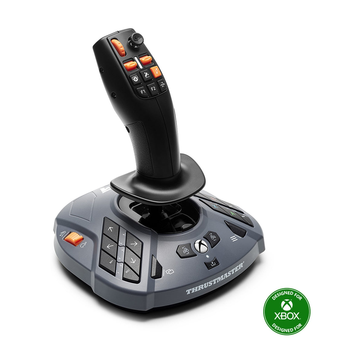 Thrustmaster SimTask FarmStick X for Xbox Series X|S and PC, front view on a white background