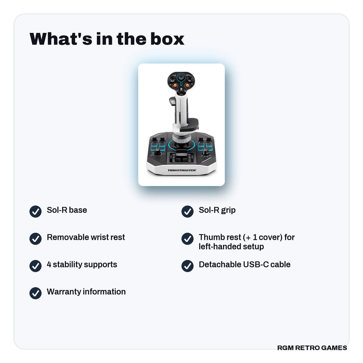 What's in the box with the Thrustmaster SOL-R 1 Flightstick