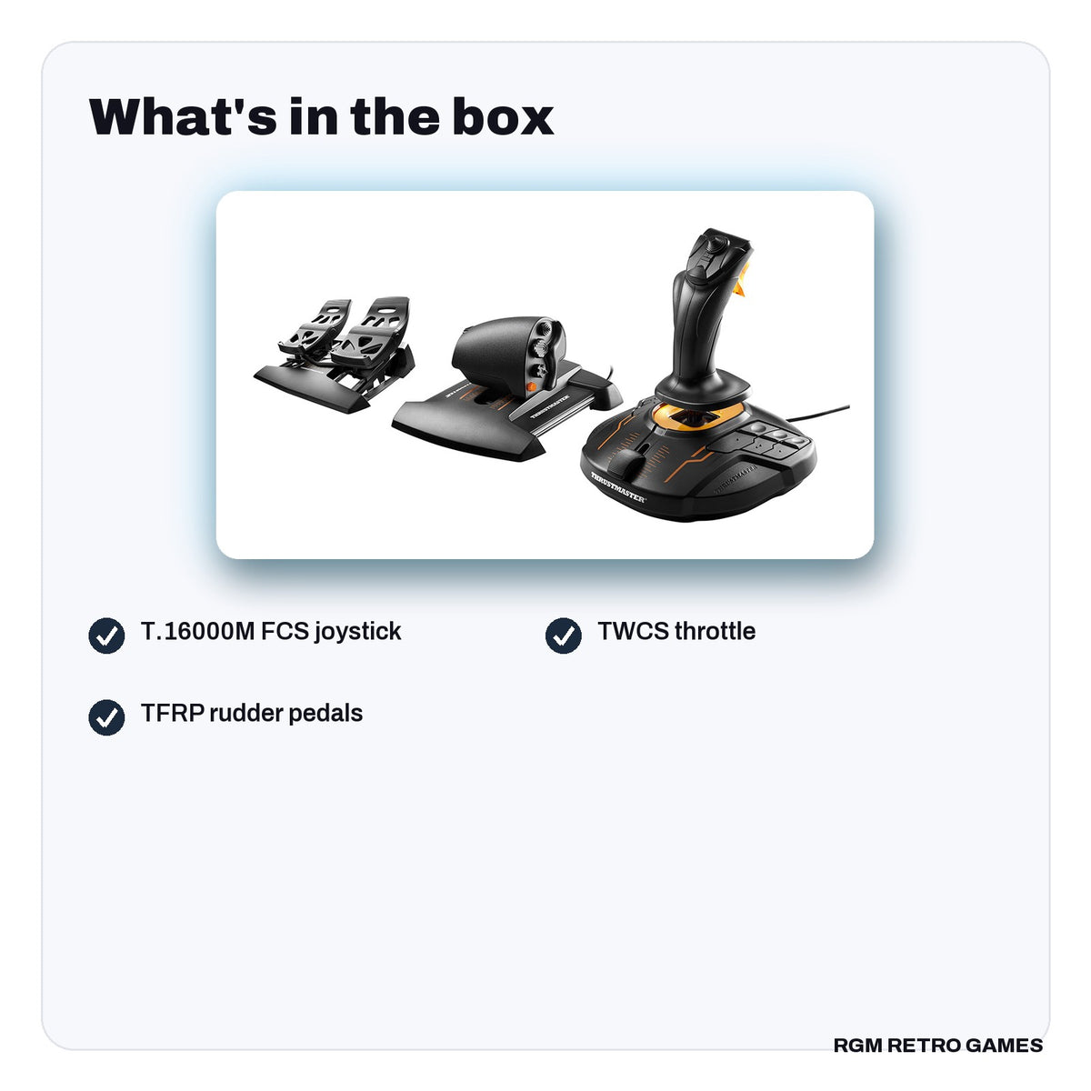 What's in the box with the Thrustmaster T.16000M FCS Flight Pack