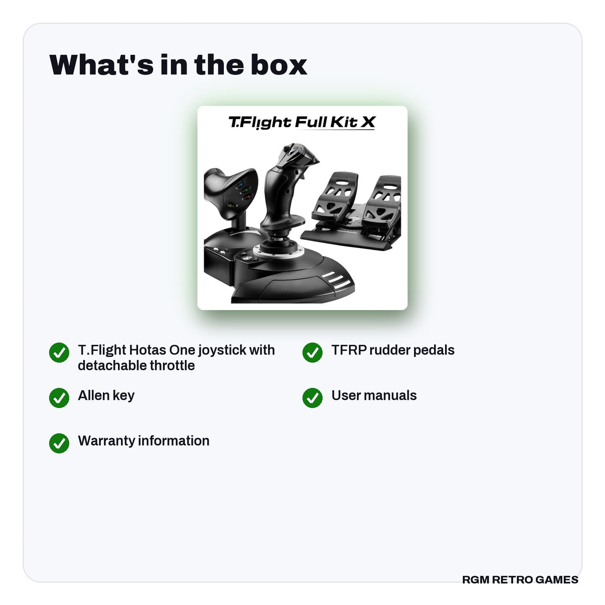 What's in the box with the Thrustmaster T.Flight Full Kit X