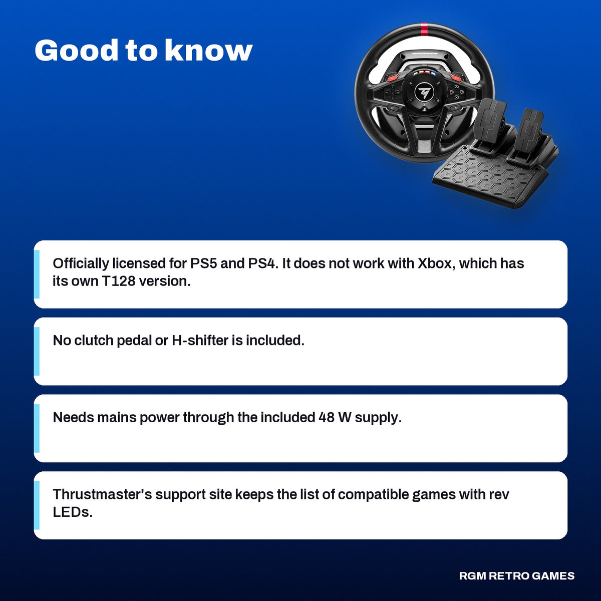 Thrustmaster T128 Force Feedback Racing Wheel and Pedals for PS5, PS4 and PC, good to know before you buy