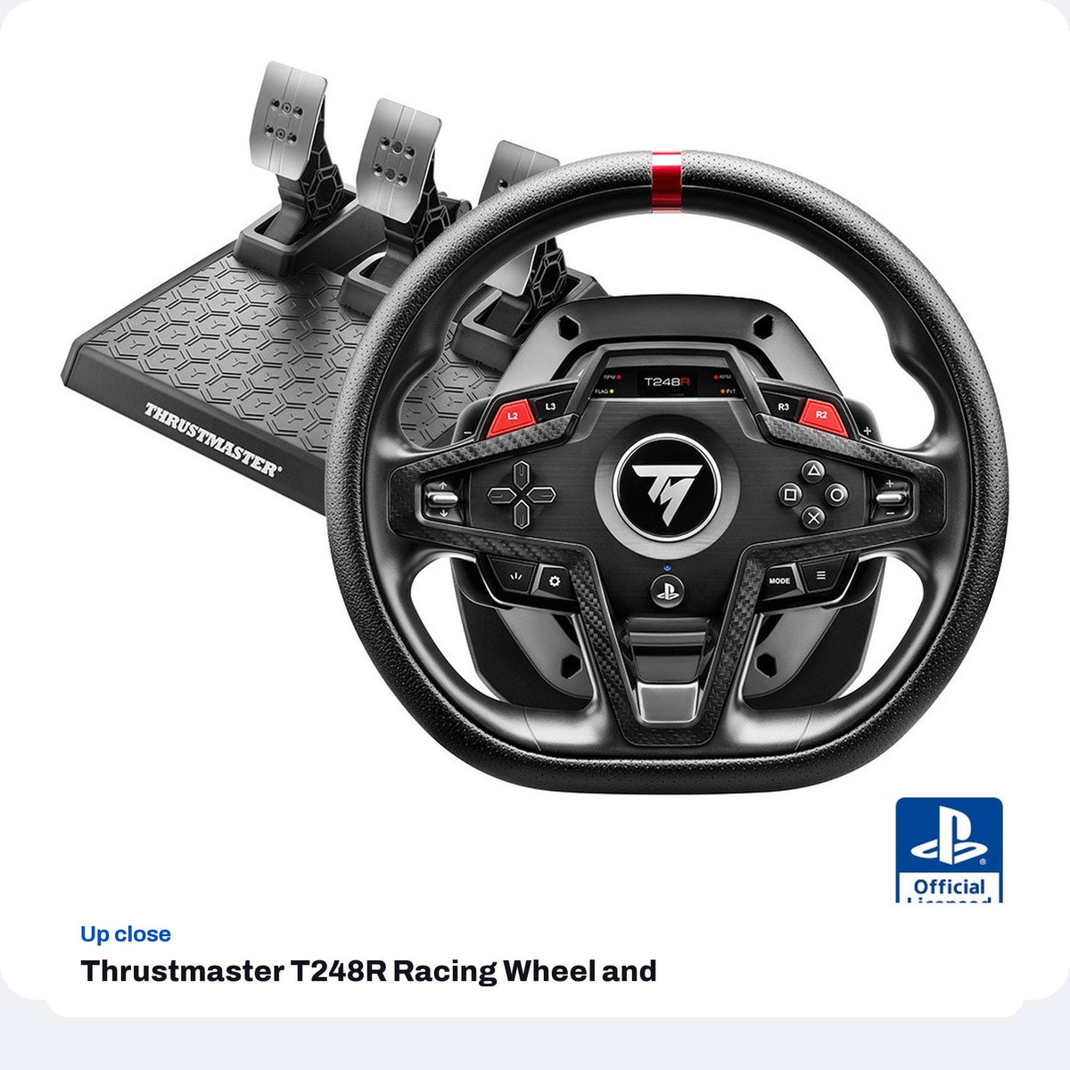 Thrustmaster T248R Racing Wheel and T3PM Magnetic Pedals (PS5, PS4, PC), close-up detail