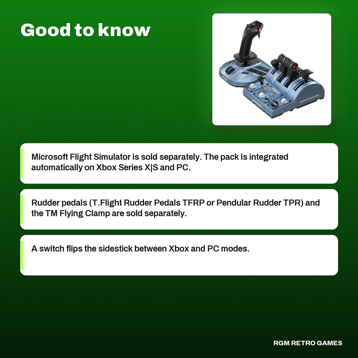 Thrustmaster TCA Captain Pack X Airbus Edition (Sidestick + Throttle Quadrant for Xbox Series X|S and PC), good to know before you buy