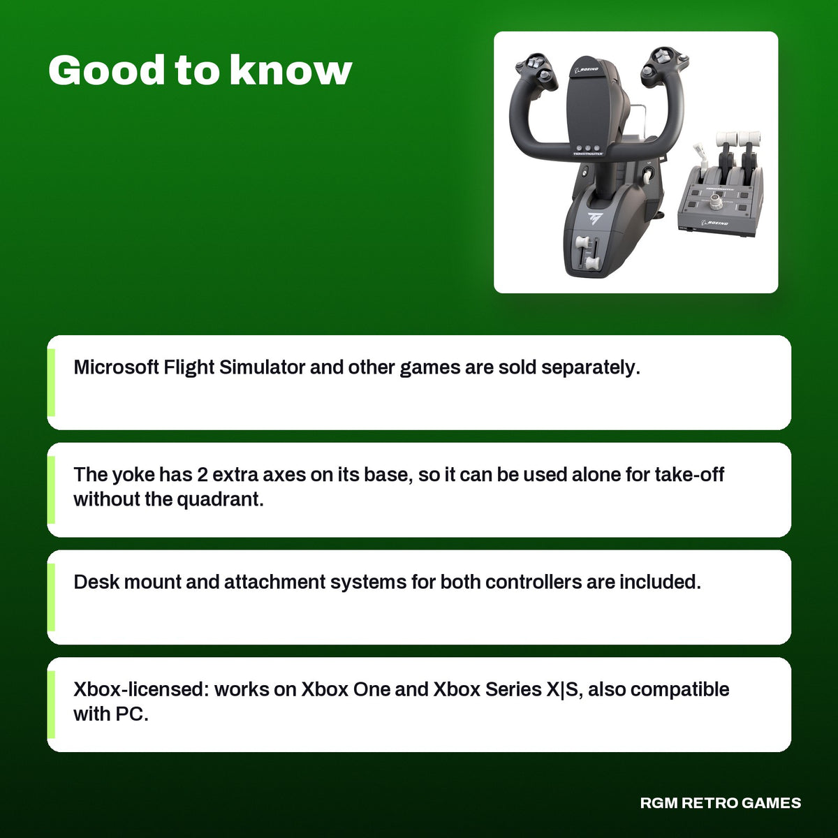 Thrustmaster TCA Yoke Pack Boeing Edition (Yoke + Throttle Quadrant) for Xbox Series X|S, Xbox One and PC, good to know before you buy