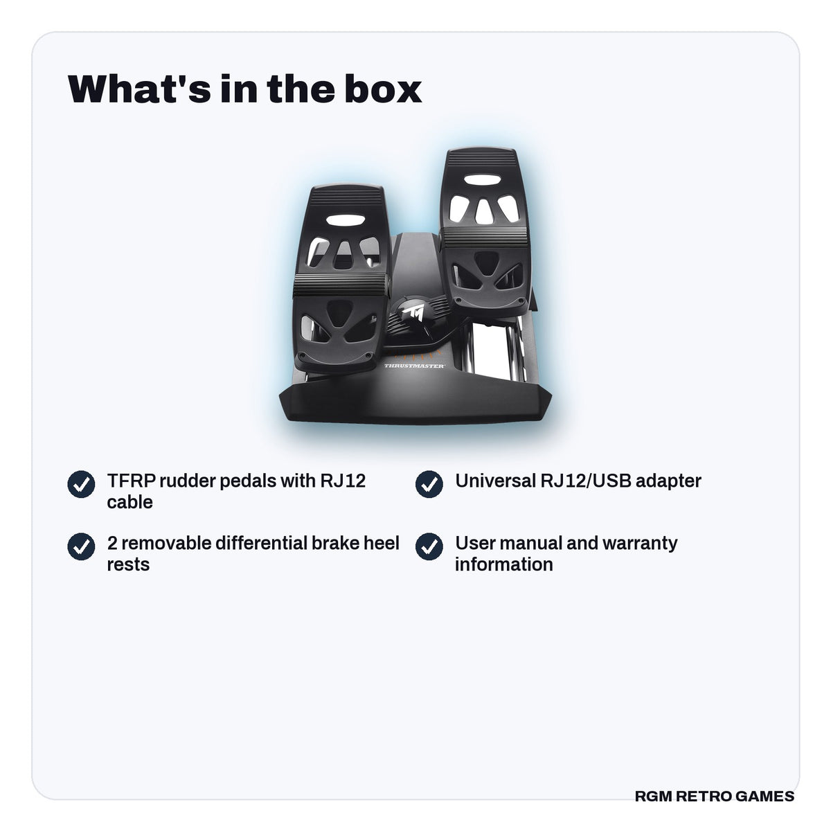 What's in the box with the Thrustmaster TFRP T.Flight Rudder Pedals