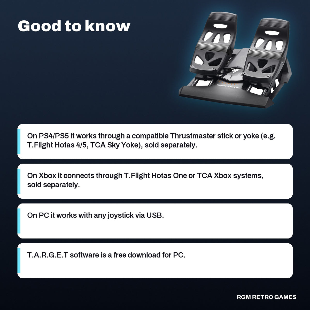 Thrustmaster TFRP T.Flight Rudder Pedals, good to know before you buy