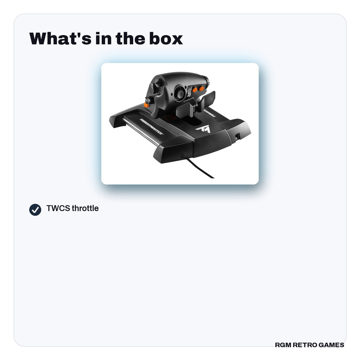 What's in the box with the Thrustmaster TWCS Throttle (PC)