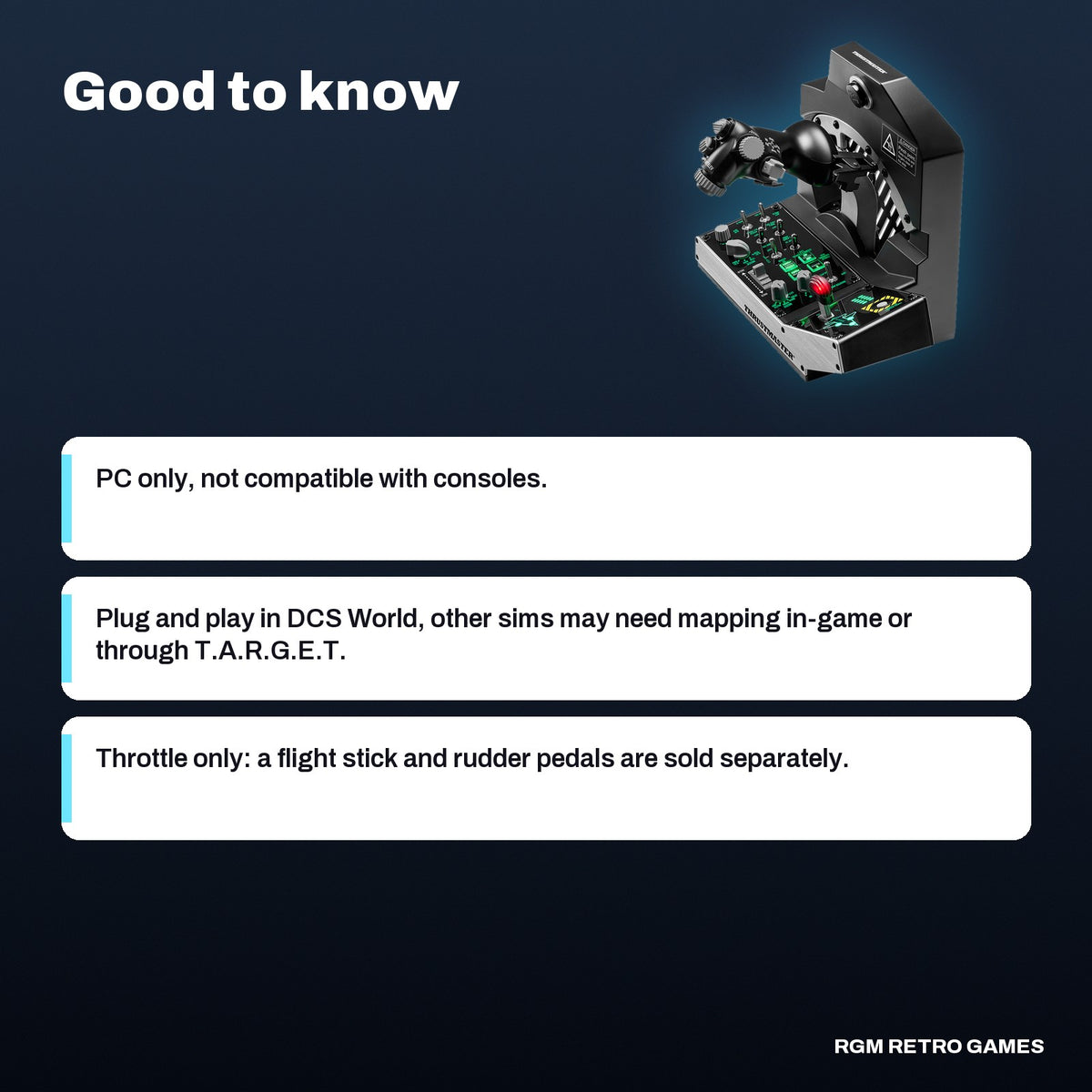 Thrustmaster Viper TQS Mission Pack (Throttle Quadrant + Viper Panel) for PC, good to know before you buy