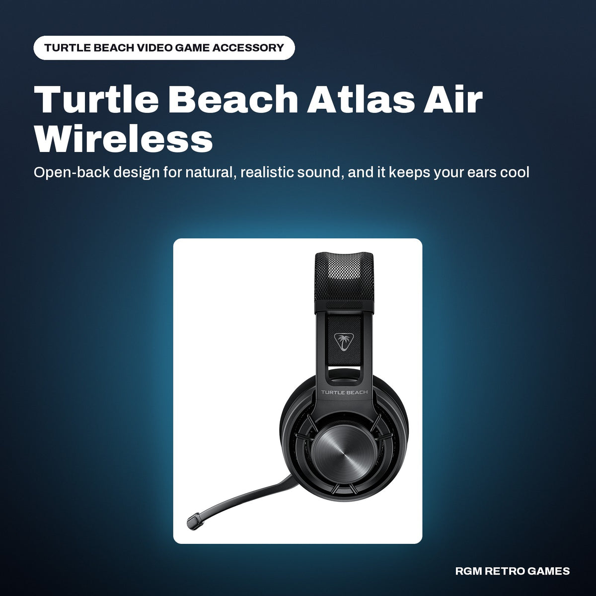 Turtle Beach Atlas Air Wireless Open-Back Gaming Headset - Black in a Turtle Beach color scene