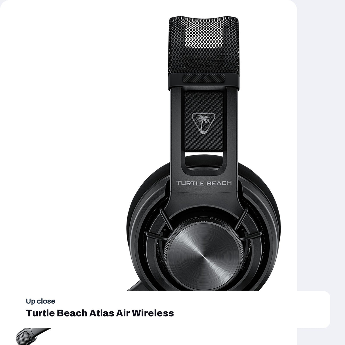 Turtle Beach Atlas Air Wireless Open-Back Gaming Headset - Black, close-up detail