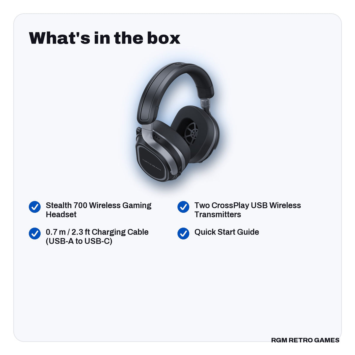 What's in the box with the Turtle Beach Stealth 700 Gen 3 Wireless Multiplatform Gaming Headset for PlayStation (Black)