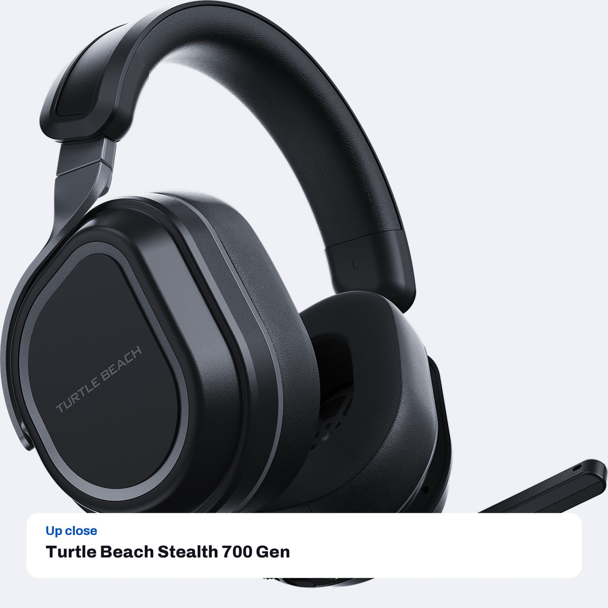 Turtle Beach Stealth 700 Gen 3 Wireless Multiplatform Gaming Headset for PlayStation (Black), close-up detail