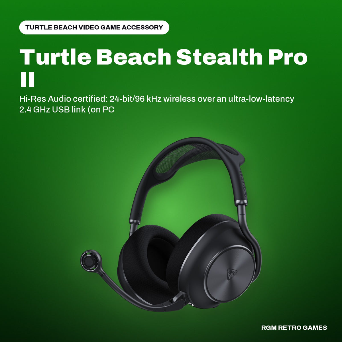 Turtle Beach Stealth Pro II Wireless Gaming Headset for Xbox (Black) in a Turtle Beach color scene
