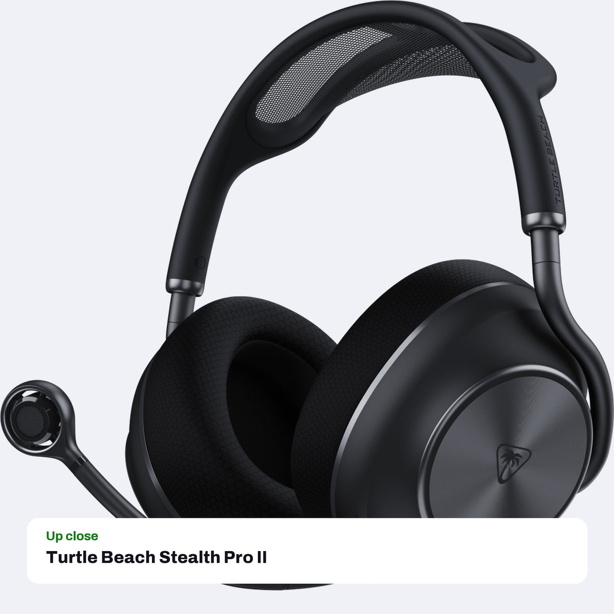 Turtle Beach Stealth Pro II Wireless Gaming Headset for Xbox (Black), close-up detail
