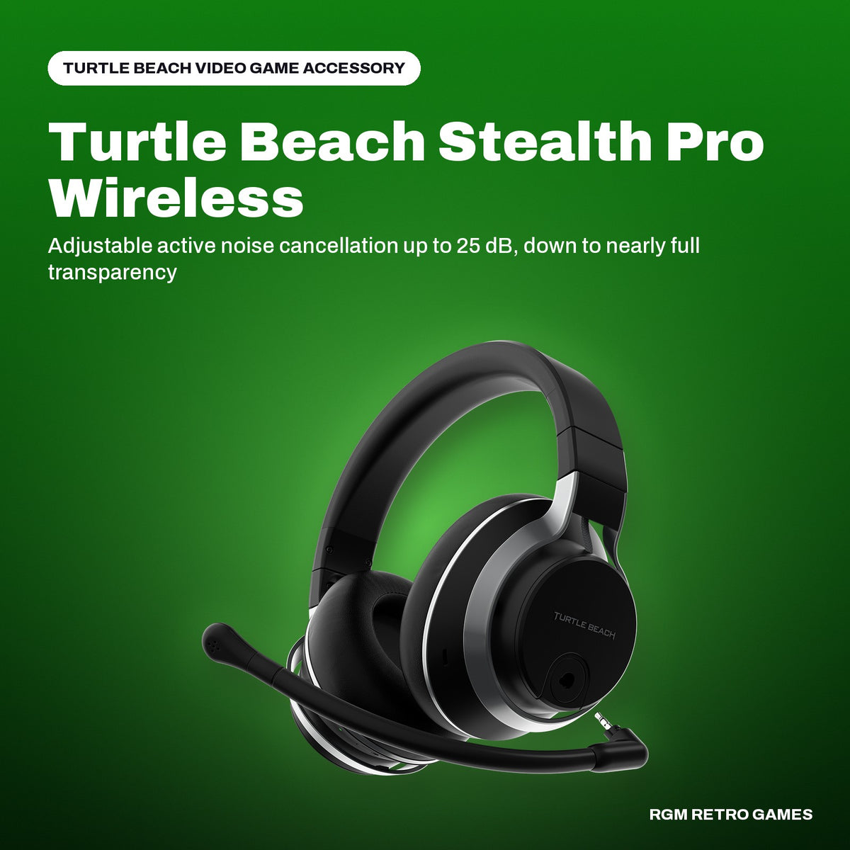 Turtle Beach Stealth Pro Wireless Noise-Cancelling Gaming Headset for Xbox - Black in a Turtle Beach color scene
