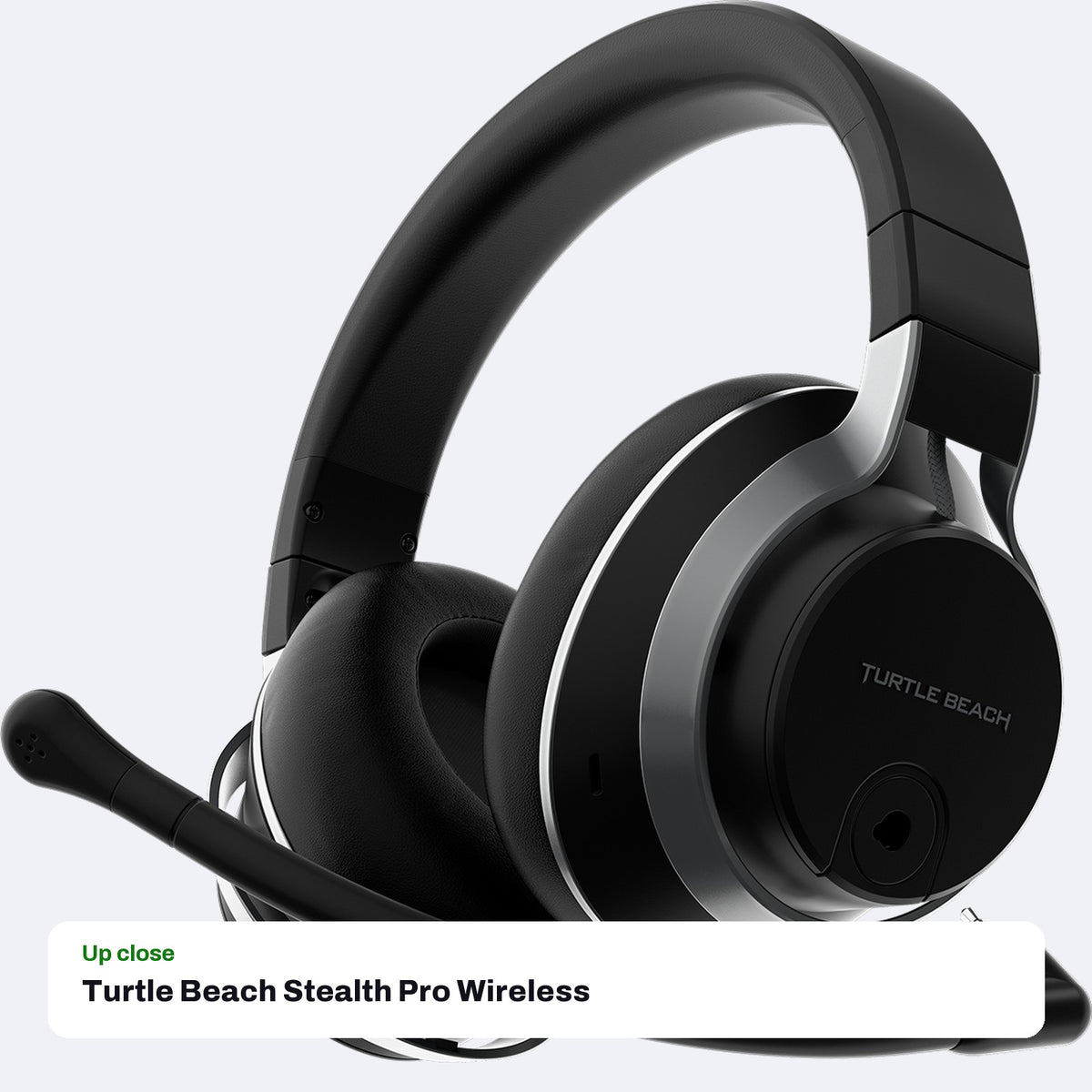 Turtle Beach Stealth Pro Wireless Noise-Cancelling Gaming Headset for Xbox - Black, close-up detail