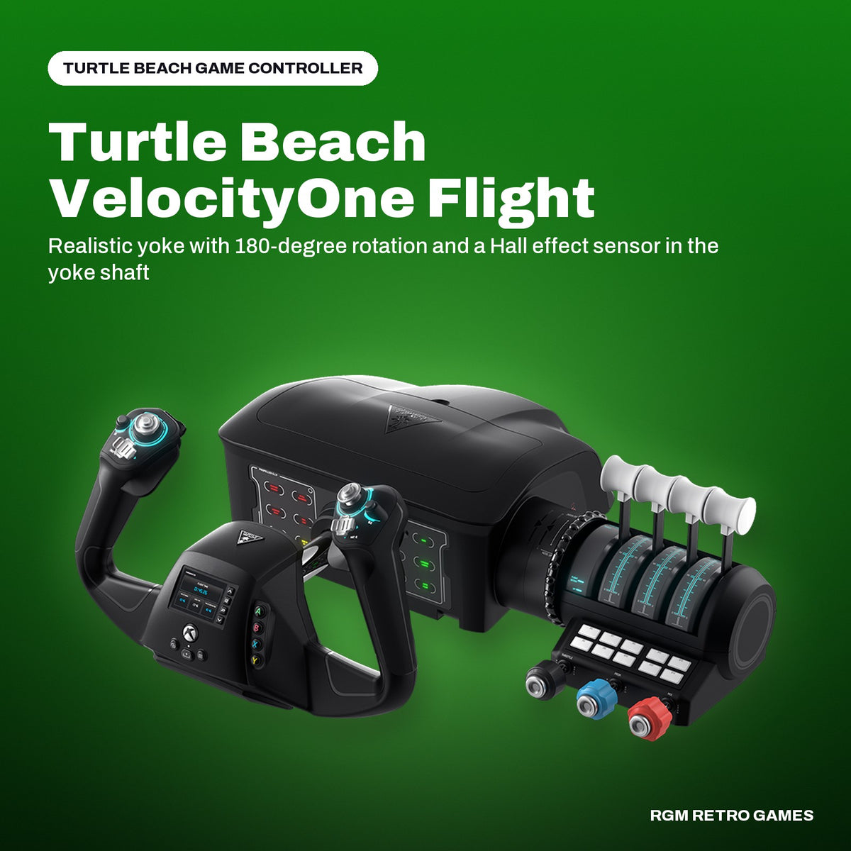 Turtle Beach VelocityOne Flight Universal Control System in a Turtle Beach color scene
