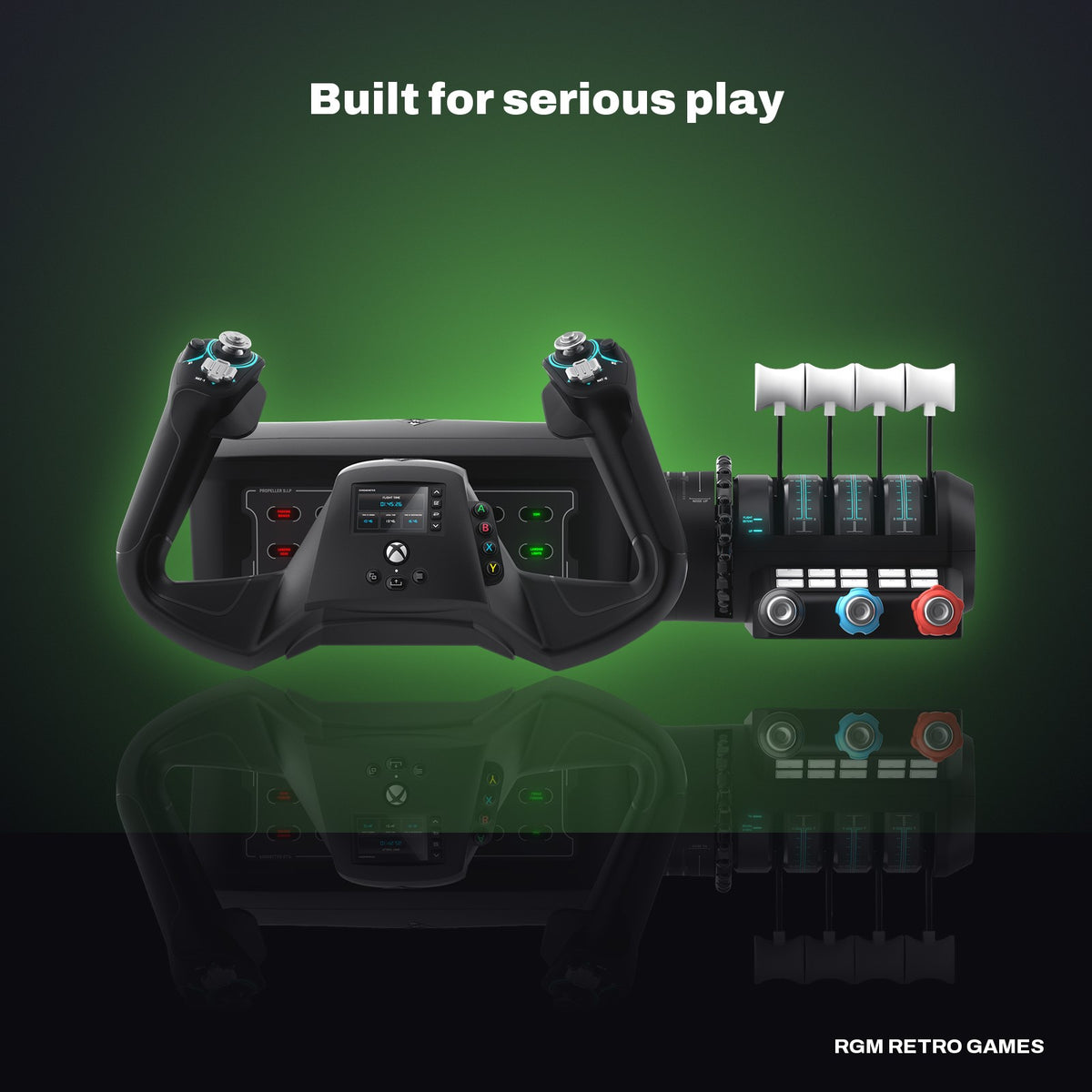 Turtle Beach VelocityOne Flight Universal Control System in a dark studio setting