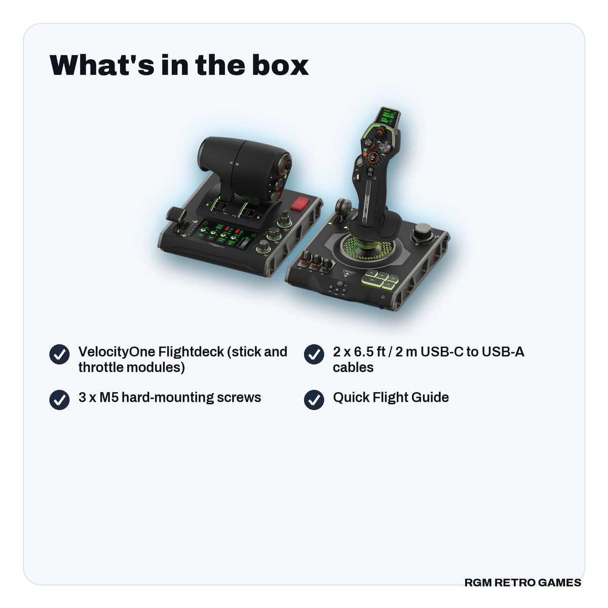 What's in the box with the Turtle Beach VelocityOne Flightdeck Universal HOTAS Simulation System for Windows PC