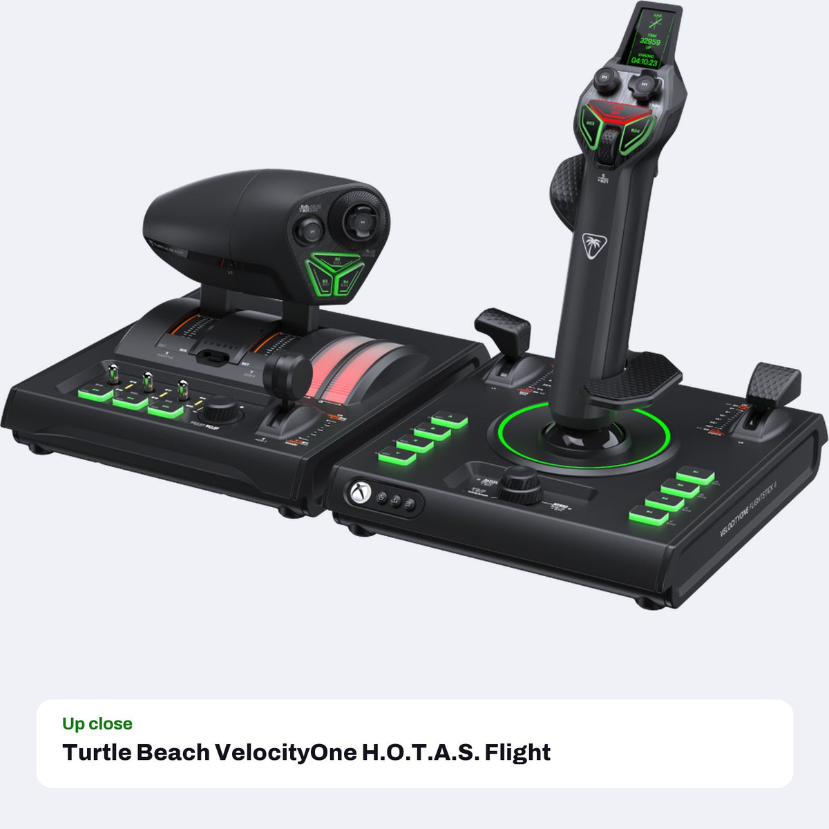 Turtle Beach VelocityOne H.O.T.A.S. Flight Sim System for Xbox Series X|S and Windows PC (Flightstick II + Dual Throttle), close-up detail