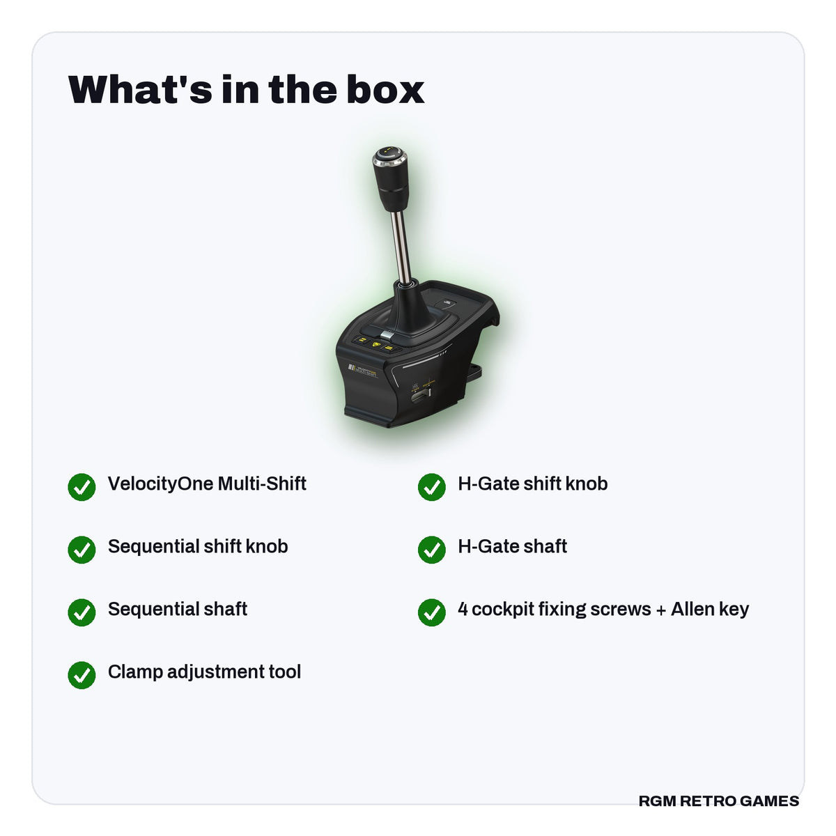 What's in the box with the Turtle Beach VelocityOne Multi-Shift Sim Racing Shifter and Handbrake (Xbox, PC)