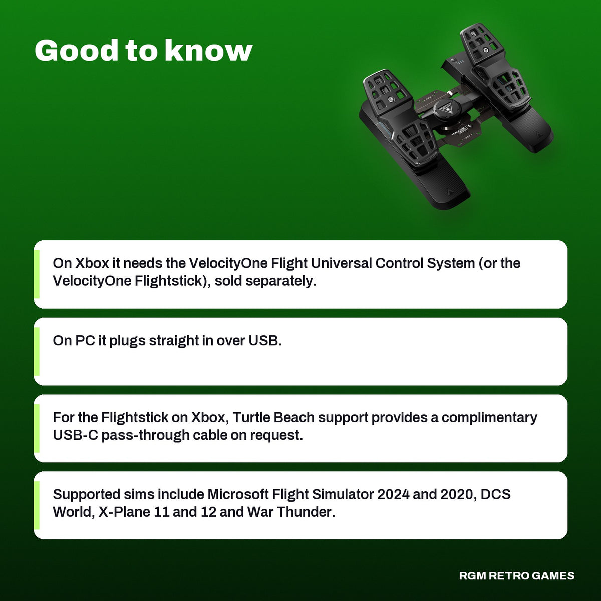Turtle Beach VelocityOne Rudder Pedals (Xbox Series X|S, Xbox One, PC), good to know before you buy