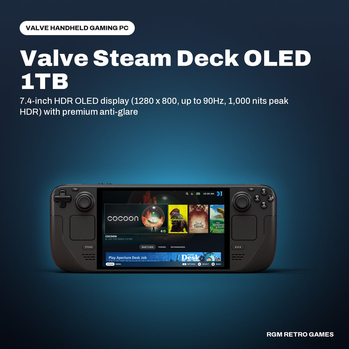 Valve Steam Deck OLED 1TB in a Valve color scene