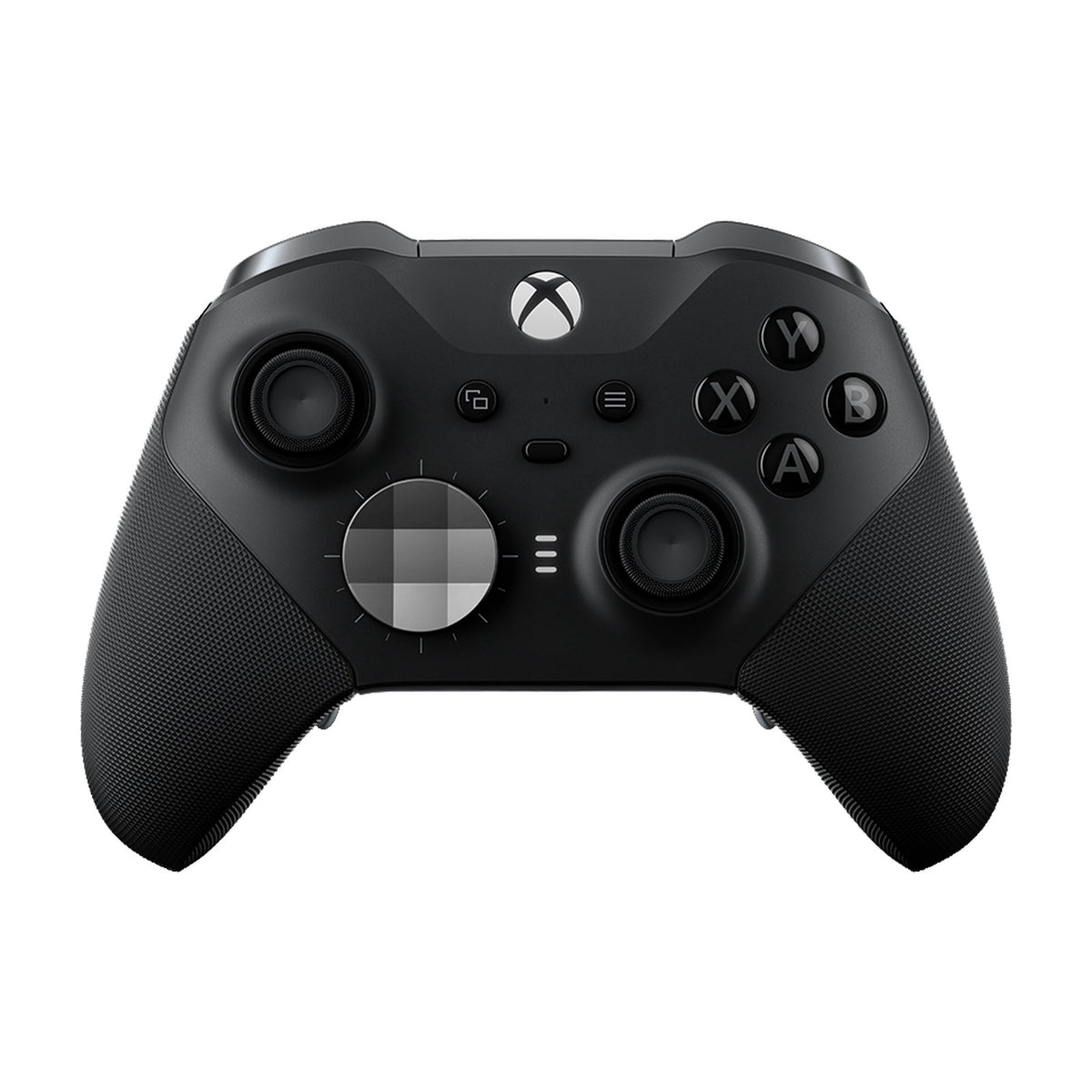 Xbox Elite Wireless Controller Series 2 (Black), front view on a white background