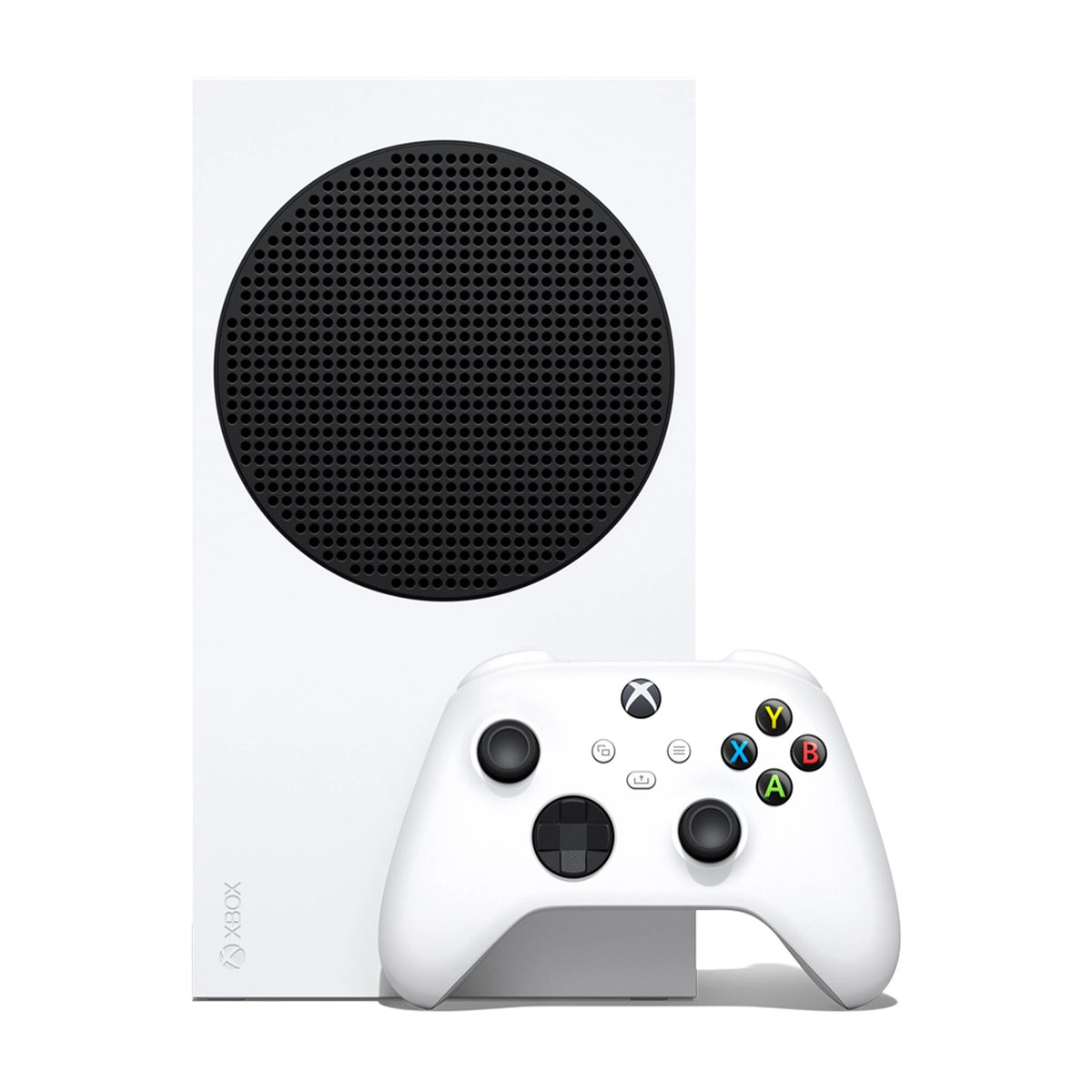 Xbox Series S 1TB Console - Robot White, front view on a white background