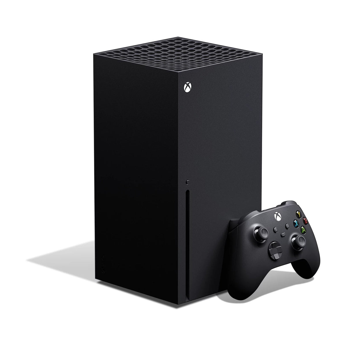 Xbox Series X 1TB Console - Carbon Black, front view on a white background