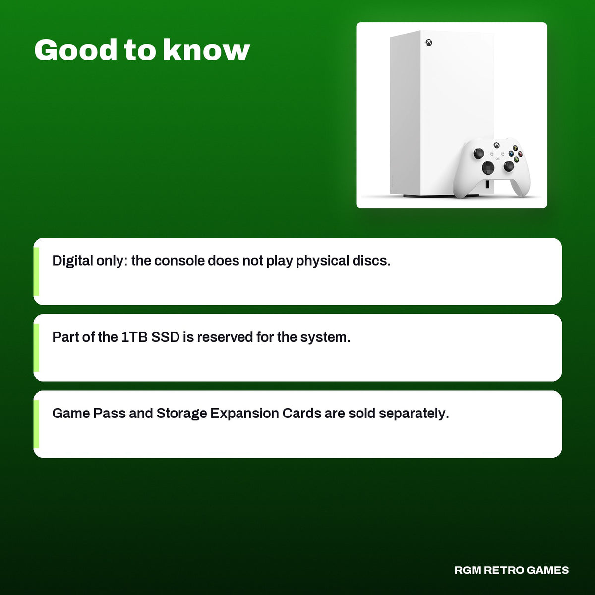 Xbox Series X 1TB Digital Edition Console - Robot White, good to know before you buy